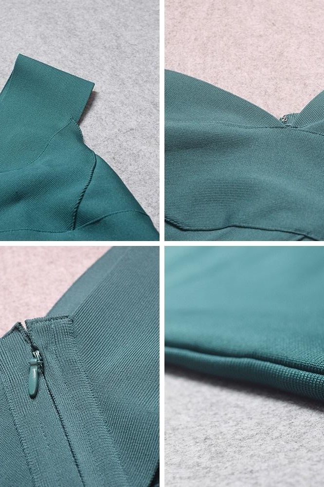 Ash Bandage Dress - Emerald Green - Image 12