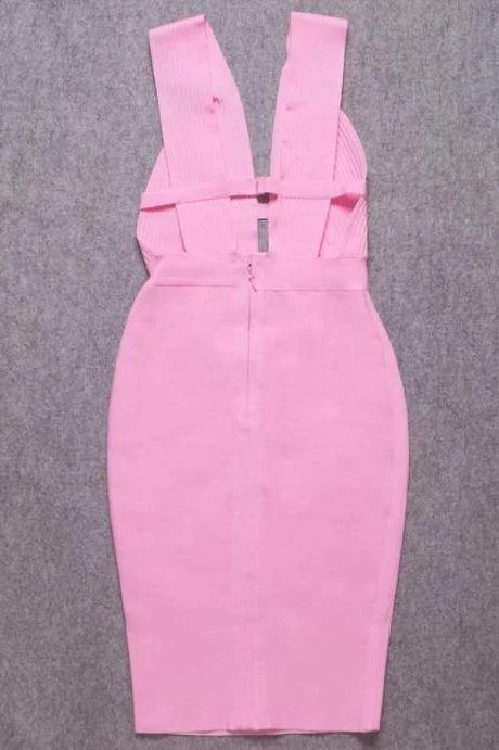 Bay Bandage Dress - Blush Pink - Image 9