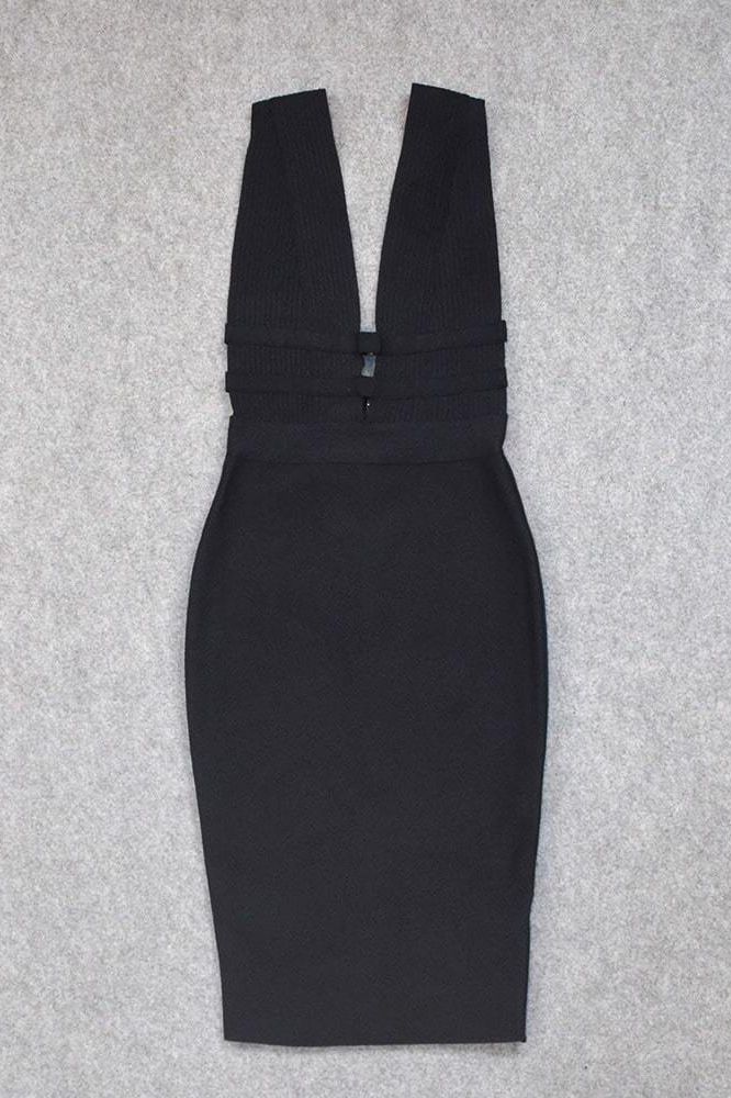 Bay Bandage Dress - Classic Black - Image 8