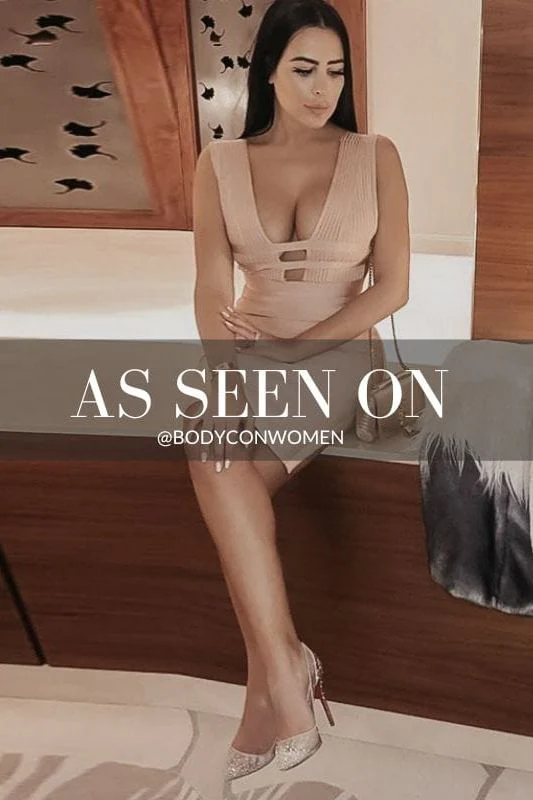 Bay Bandage Dress - Nude - Image 12