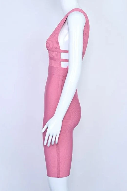 Bay Bandage Dress - Ballet Pink - Image 9
