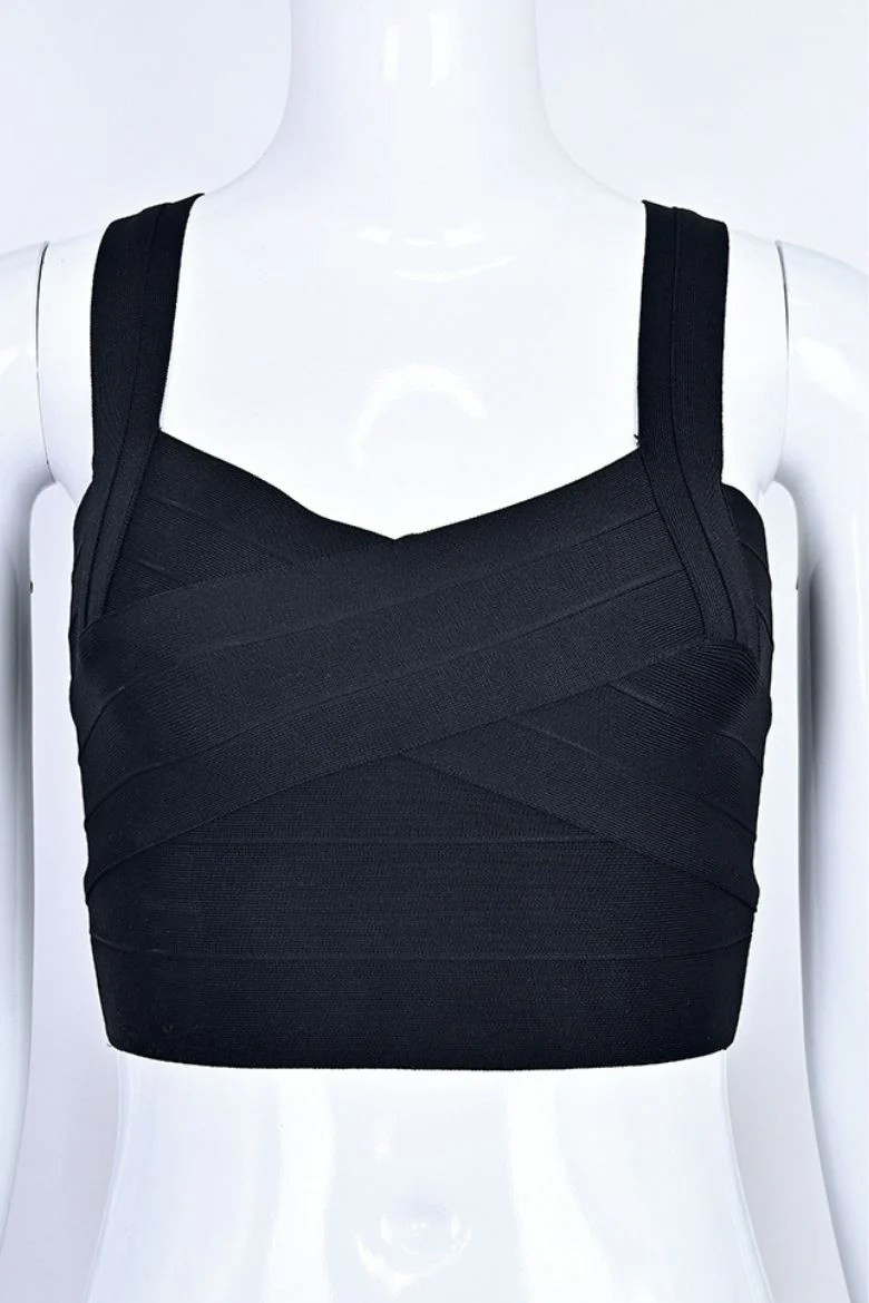 Jay Bandage Crop Top - Classic Black - Image 10