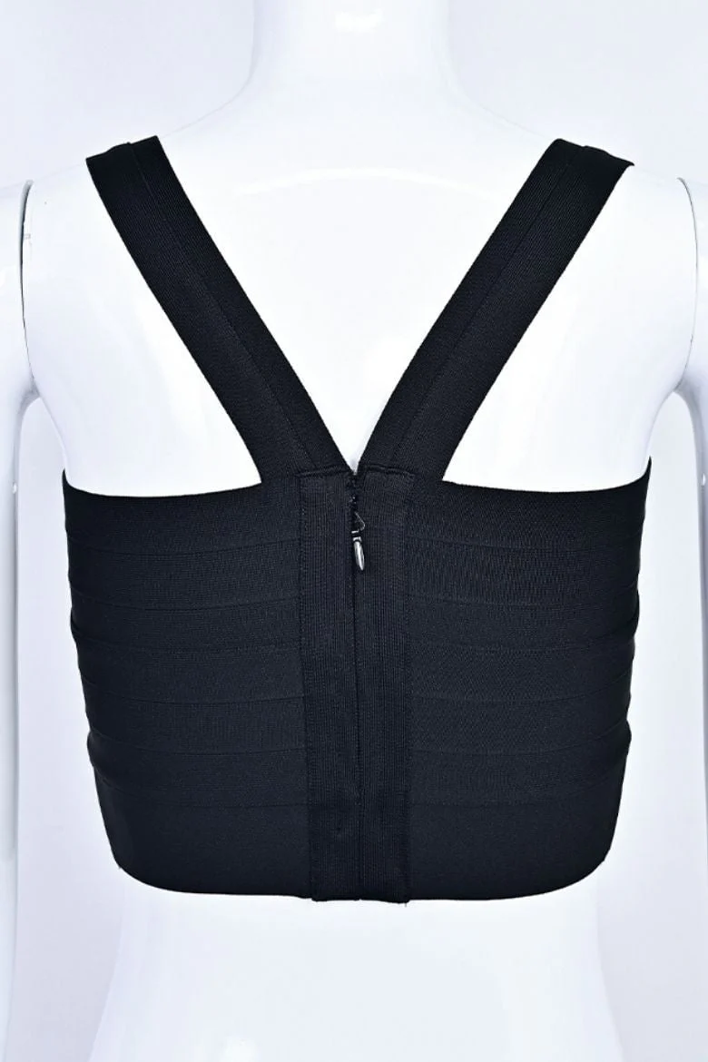 Jay Bandage Crop Top - Classic Black - Image 12