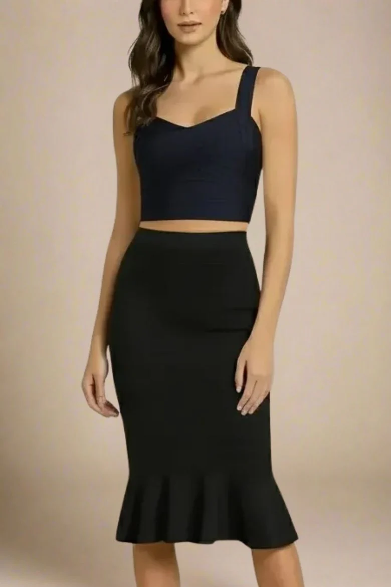 Jay Bandage Crop Top - Classic Black - Image 3