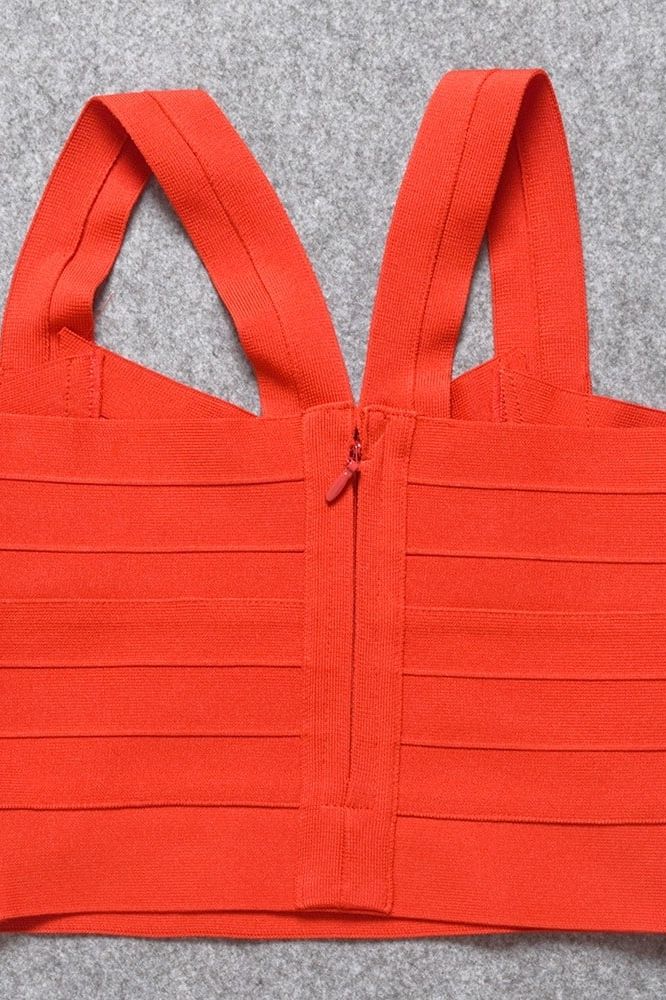 Jay Bandage Crop Top - Lipstick Red - Image 12