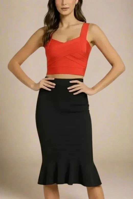 Jay Bandage Crop Top - Lipstick Red - Image 5