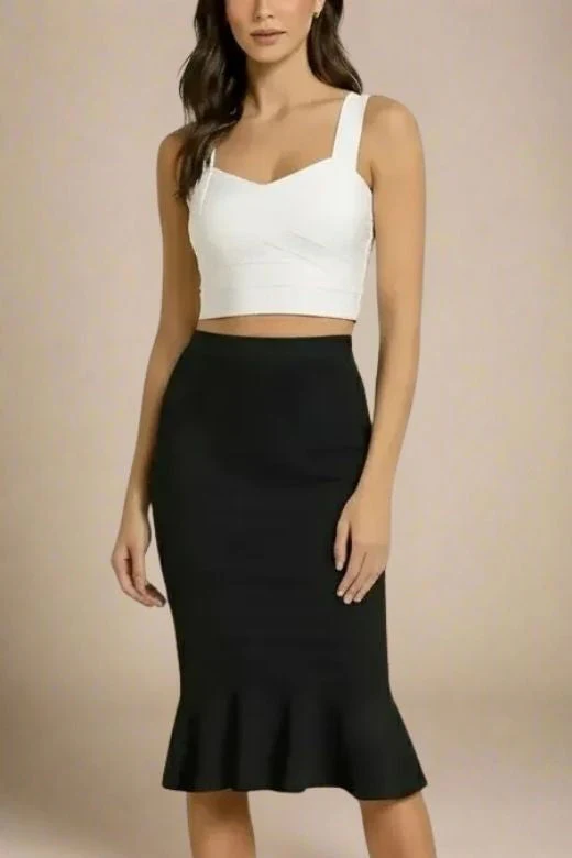 Jay Bandage Crop Top - White Pearl - Image 4