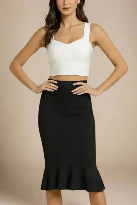 Jay Bandage Crop Top - White Pearl - Image 5
