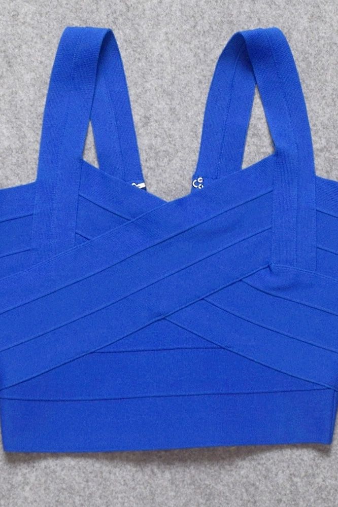 Jay Bandage Crop Top - Royal Blue - Image 11