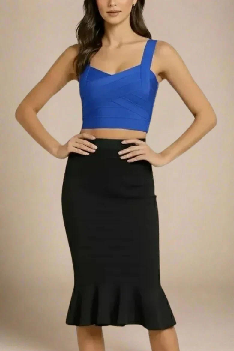 Jay Bandage Crop Top - Royal Blue - Image 5