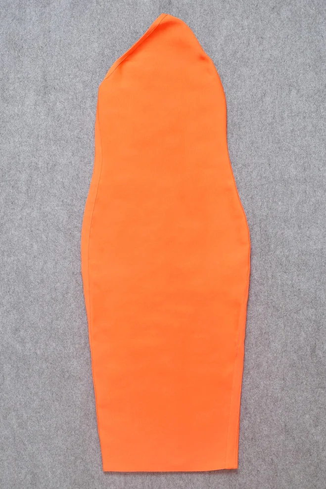 Joi Bodycon Midi Dress - Apricot Orange - Image 12