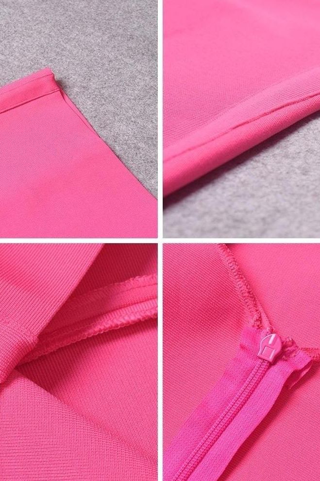 Joi Bodycon Midi Dress - Hot Pink - Image 13