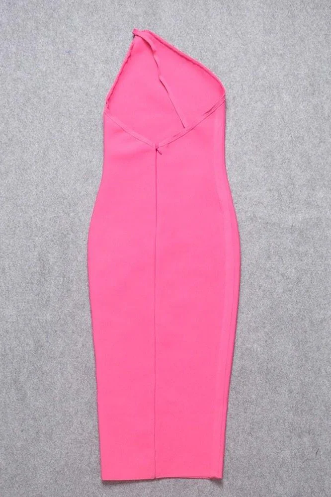 Joi Bodycon Midi Dress - Hot Pink - Image 12