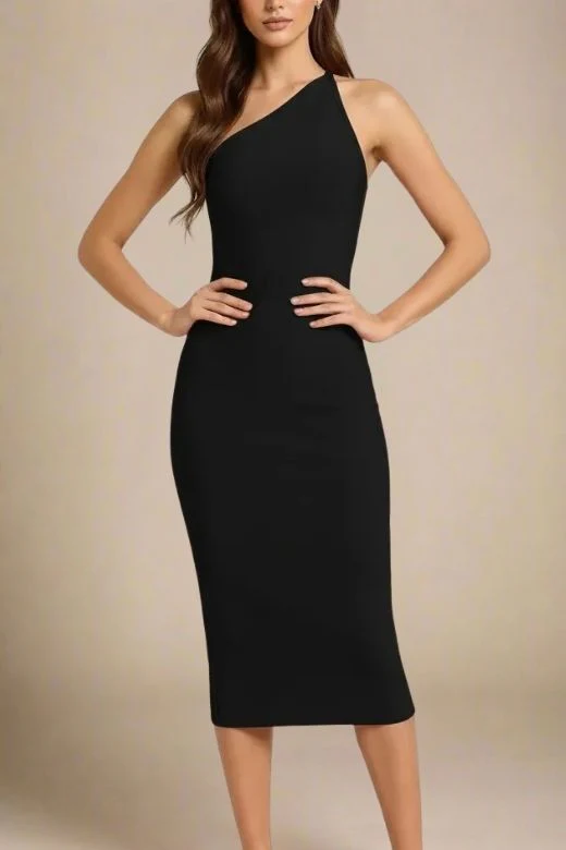 Joi Bodycon Midi Dress - Classic Black - Image 3