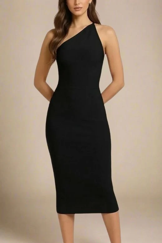 Joi Bodycon Midi Dress - Classic Black - Image 5