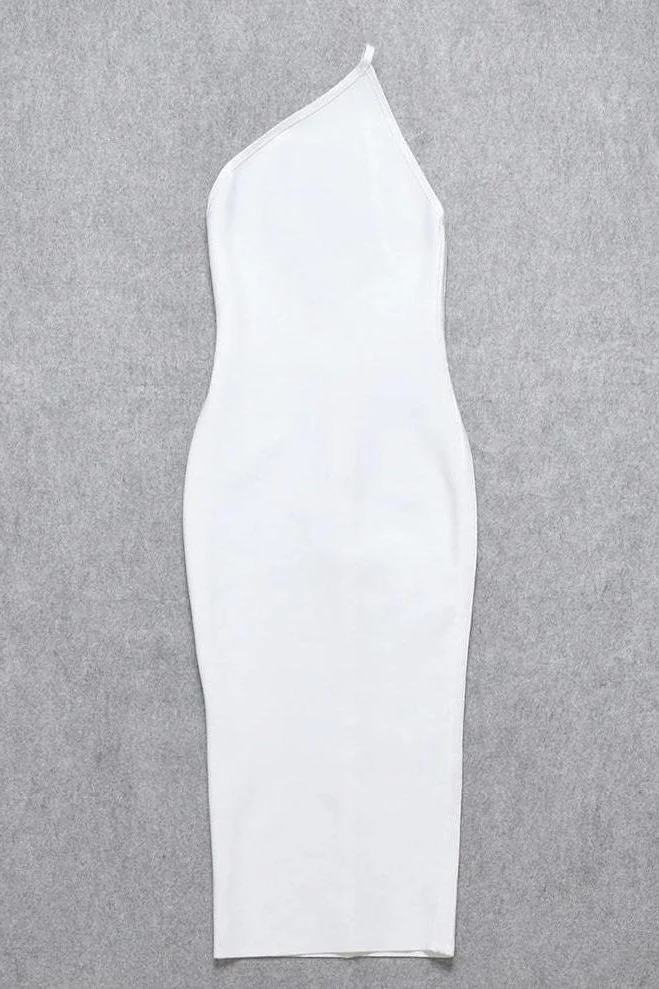 Joi Bodycon Midi Dress - White Pearl - Image 10