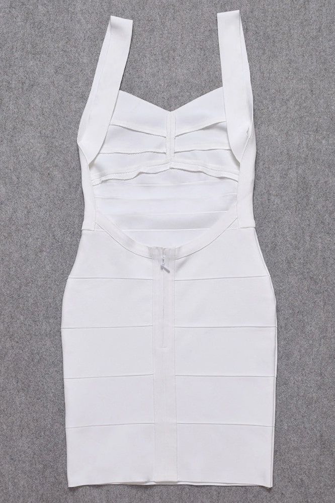 Maya Bandage Mini Dress - White Pearl - Image 6