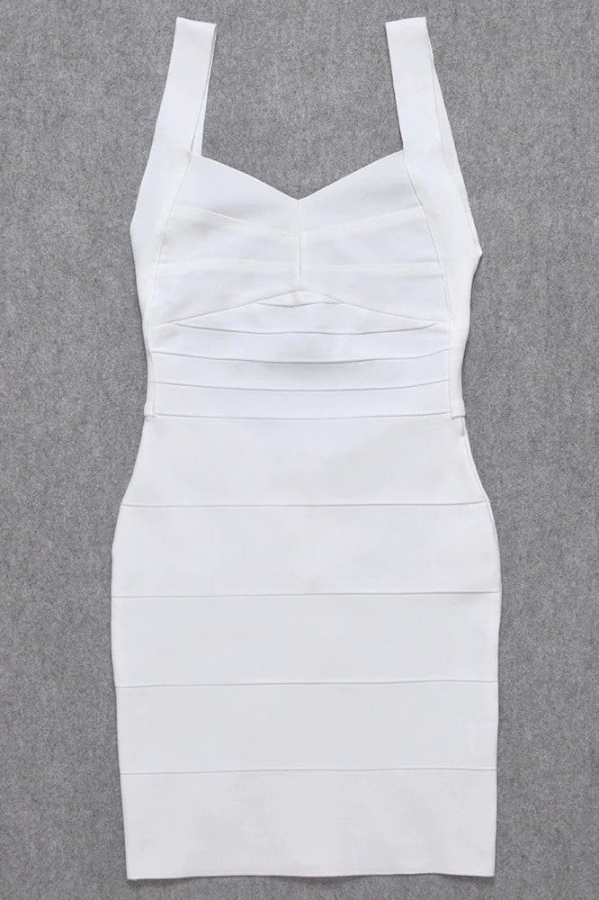 Maya Bandage Mini Dress - White Pearl - Image 7