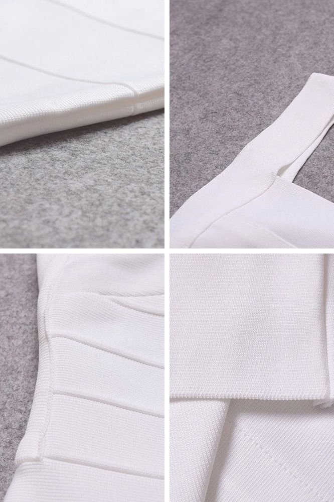 Maya Bandage Mini Dress - White Pearl - Image 8