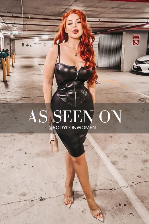 High Waist Leather Pencil Skirt Midi Length - Gold - Image 13