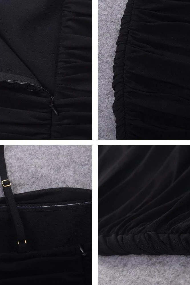 Zoe Bodycon Wrap Maxi Dress - Classic Black - Image 11